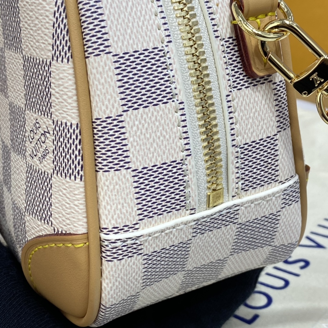 Louis Vuitton MINI DEAUVILLE Tote Handbag Damier Azur N50048 